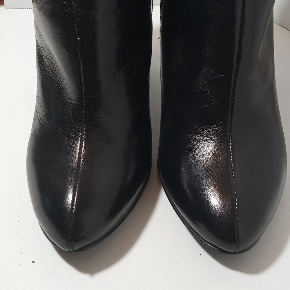 NWT Nine West Black Leather Platform Booties 9M